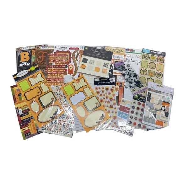 Halloween & Fall Scrapbooking Planner Card Making Sticker Set - Picture 1 of 7